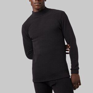 NWT MEN'S HEAVYWEIGHT FLEECE BASELAYER MOCK TOP-32 Degrees Heat and Cool- LARGE